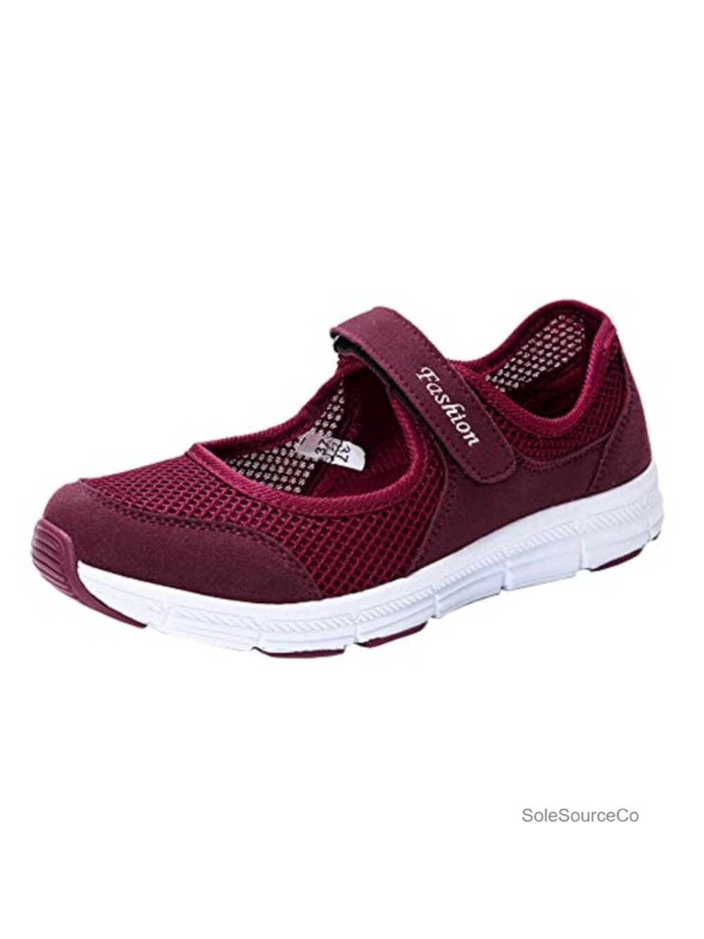Women's Hollow Out Mary Jane Flat Shoes Breathable Knit Walking Shoes